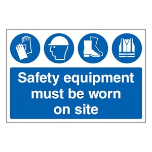 Safety Equipment Must Be Worn On Site - Large Landscape