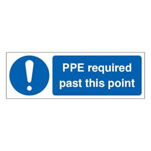 PPE Required Past This Point - Landscape