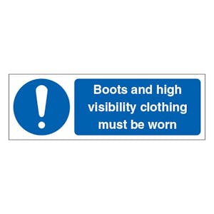 Boots And High Visibility Clothing Must Be Worn - Landscape
