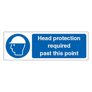 Head Protection Required Past This Point - Landscape