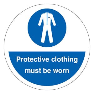 Protective Clothing Must Be Worn - Floor Sign