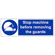 Stop Machine Before Removing Guards - Landscape