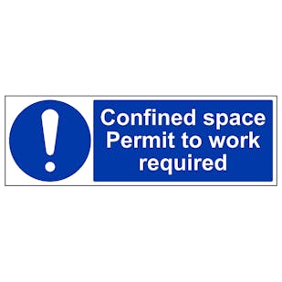 Confined Space Permit To Work Required - Landscape