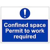 Confined Space Permit To Work Required - Large Landscape