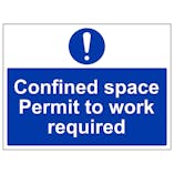 Confined Space Permit To Work Required - Large Landscape