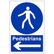 Pedestrians - Arrow Left - Removable Vinyl