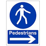 Eco-Friendly Pedestrians Arrow Right