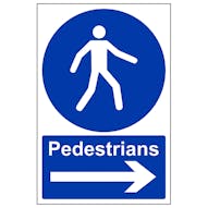 Pedestrians - Arrow Right - Removable Vinyl