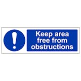 Keep Area Free From Obstructions