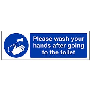 Eco-Friendly Please Wash Your Hands After - Landscape