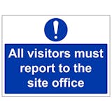 Eco-Friendly Visitors Report To Site Office - Large Landscape