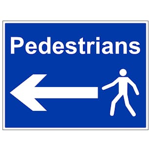 Pedestrians - Arrow Left - Large Landscape