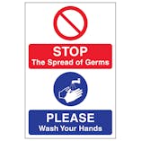 Stop The Spread of Germs - Removable Vinyl