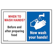When To Wash Hands? Before and After Preparing...Now Wash Hands!