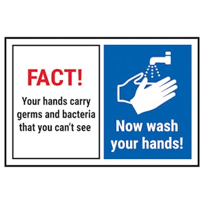 FACT! Your Hands Carry Germs...Now Wash Your Hands!