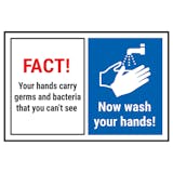 FACT! Your Hands Carry Germs...Now Wash Your Hands!