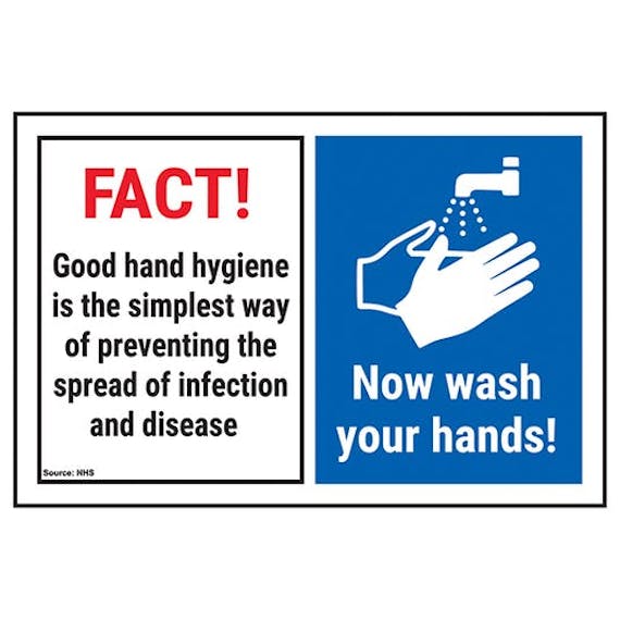 FACT!/Good Hand Hygiene Is/Now Wash Your Hands! | Hand Hygiene Signs ...