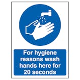 Wash Hands For 20 Seconds