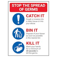 Stop Germs/Catch It/Bin It/Kill It