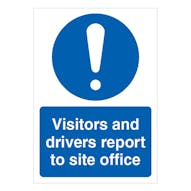 Visitors And Drivers Report To Site Office - A4