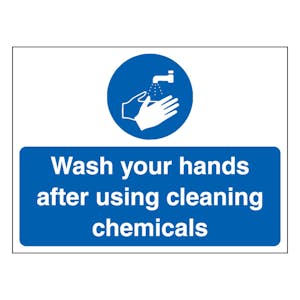 Wash Your Hands After Using Cleaning Chemicals - Landscape