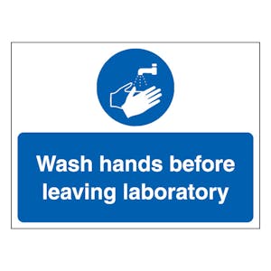 Wash Hands Before Leaving Laboratory - Landscape