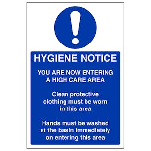 Hygiene Notice - Portrait