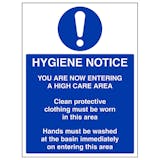 Hygiene Notice - Portrait