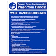 Wash Hands Guidelines - Portrait