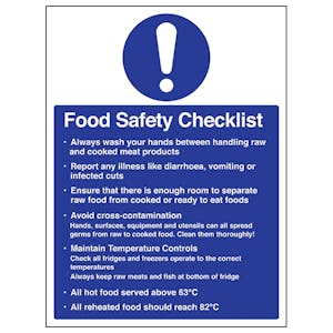 Food Safety Checklist - Portrait