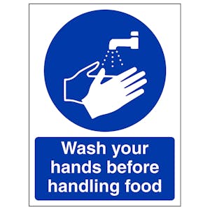 Wash Your Hands Before Handling Food - Portrait