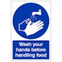 Wash Your Hands Before Handling Food - Portrait
