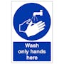 Wash Only Hands Here - Portrait