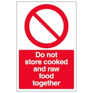 Do Not Store Cooked And Raw Food - Magnetic