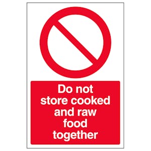 Do Not Store Cooked And Raw Food - Magnetic