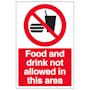 Food And Drink Not Allowed In This Area - Portrait