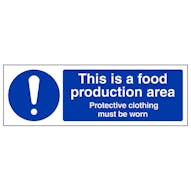 This Is A Food Production Area - Magnetic
