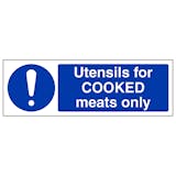 Utensils For Cooked Meats Only - Landscape