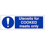 Utensils For Cooked Meats Only - Landscape