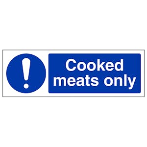 Cooked Meats Only - Landscape - Magnetic