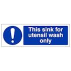 This Sink For Utensil Wash Only - Landscape