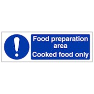 Food Preparation Area - Cooked Food Only - Landscape