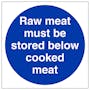 Raw Meat Must Be Stored Below Cooked Meat