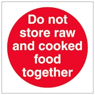 Do Not Store Cooked And Raw Food - Square - Magnetic