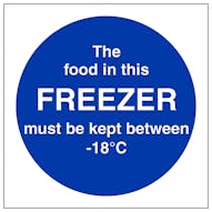 Food Refrigeration Signs