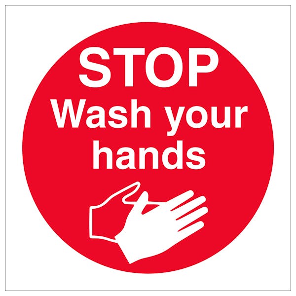 Stop Wash Your Hands Square Hygiene Signs Signs Posters 