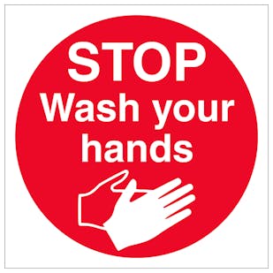 Stop Wash Your Hands - Square