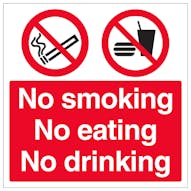 No Smoking No Eating No Drinking