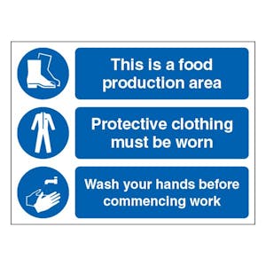 This Is A Food Production Area Protective Clothing Must Be Worn - Landscape