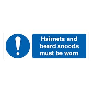 Hairnets And Beard Snoods Must Be Worn - Landscape